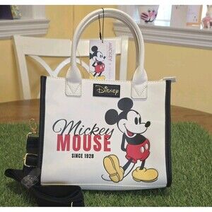 Primemark Disney Mickey Mouse Medium Handbag White Black Red Yellow NWT 10.5"x9"